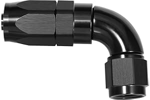EVIL ENERGY 10AN 90 Degree One Piece Full Flow Hose End Fitting Swivel for CPE Braided Hose