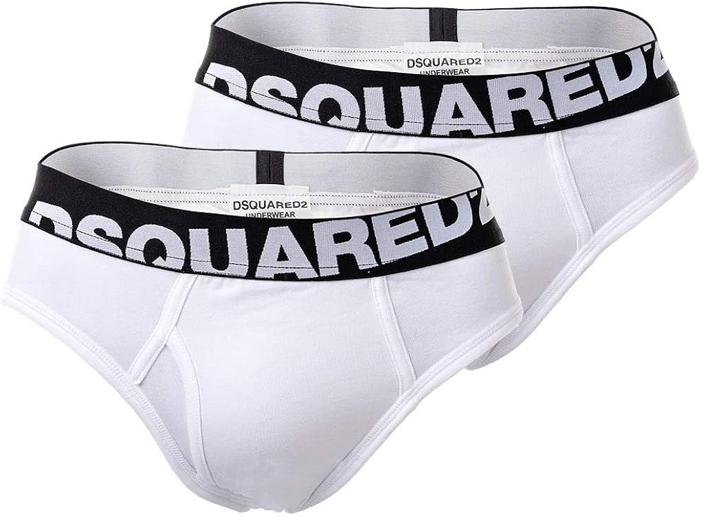DSQUARED2 Hombres Calzoncillos, 2 Paquetes - Briefs, Algodón elástico, Liso: Amazon.es: Ropa y accesorios