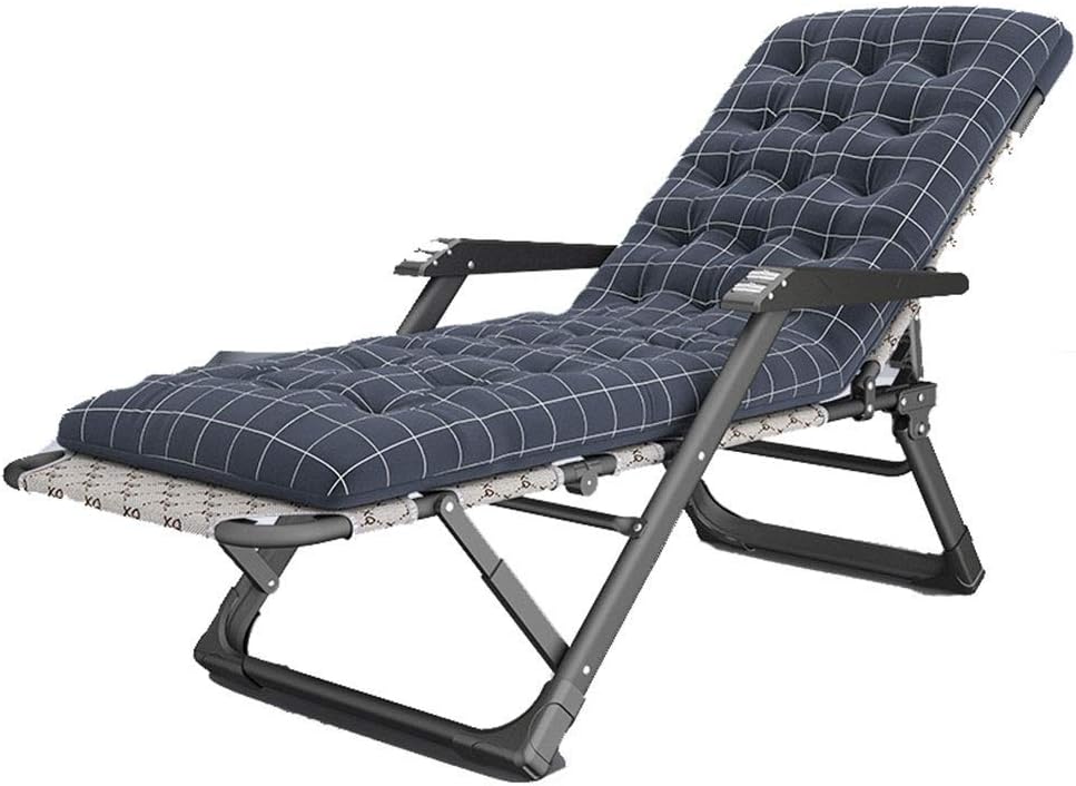 WENYAO Portable Lounge Chair, Folding Garden Recliner 5 Files Backrest