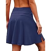 COOrun 20" Tennis Skirt Women Knee Length Golf Long Skort with Pockets High Waisted Athletic Sports Inner Shorts Skirts S-3XL