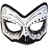 Rubies Adult Day of the Dead Half-Skull Eye-Mask for Themed Parties and Halloween
