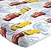 Jay Franco Kids Sheet Set with Fitted, Flat Sheets & Pillow Cover - Ultra-Soft Bedding with Pillowcase for Room Decor, White - Cars, 3 Piece Twin