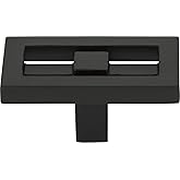 Atlas Homewares 261-BL 1-3/4-Inch Nobu Rectangle Knob, Matte Black