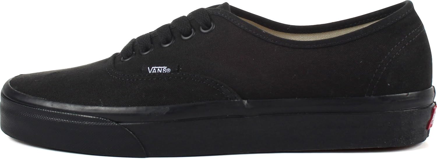 vans authentic black canvas skate shoes
