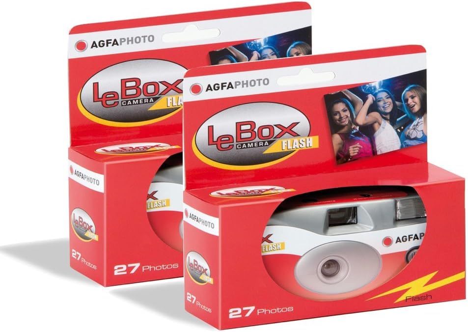 Agfa Photo LeBox 400 27 Flash Single Use Camera (Pack of 2) BigaMart