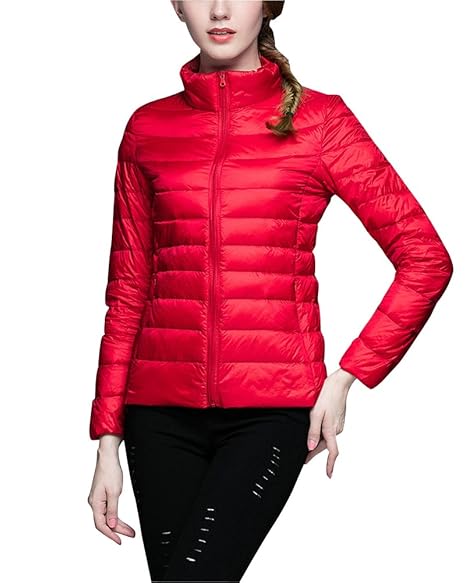 ZhuiKun Damen Daunenjacke Ultra Leicht Steppjacke Daunenmantel Winter Mantel Übergangsjacke