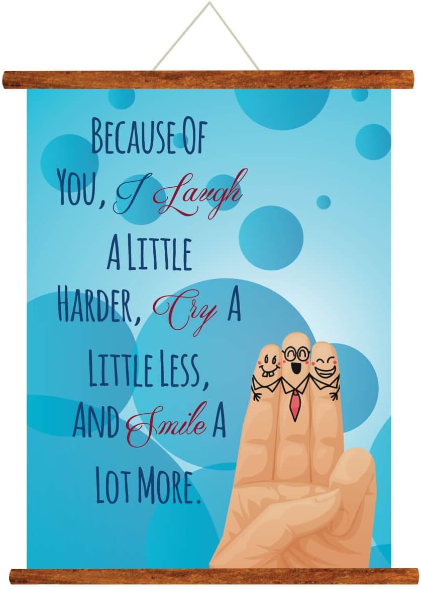 TheYaYaCafe Best Friends Gifts Scroll Greeting Card Laugh and Smile Friend - (15x20 inches)