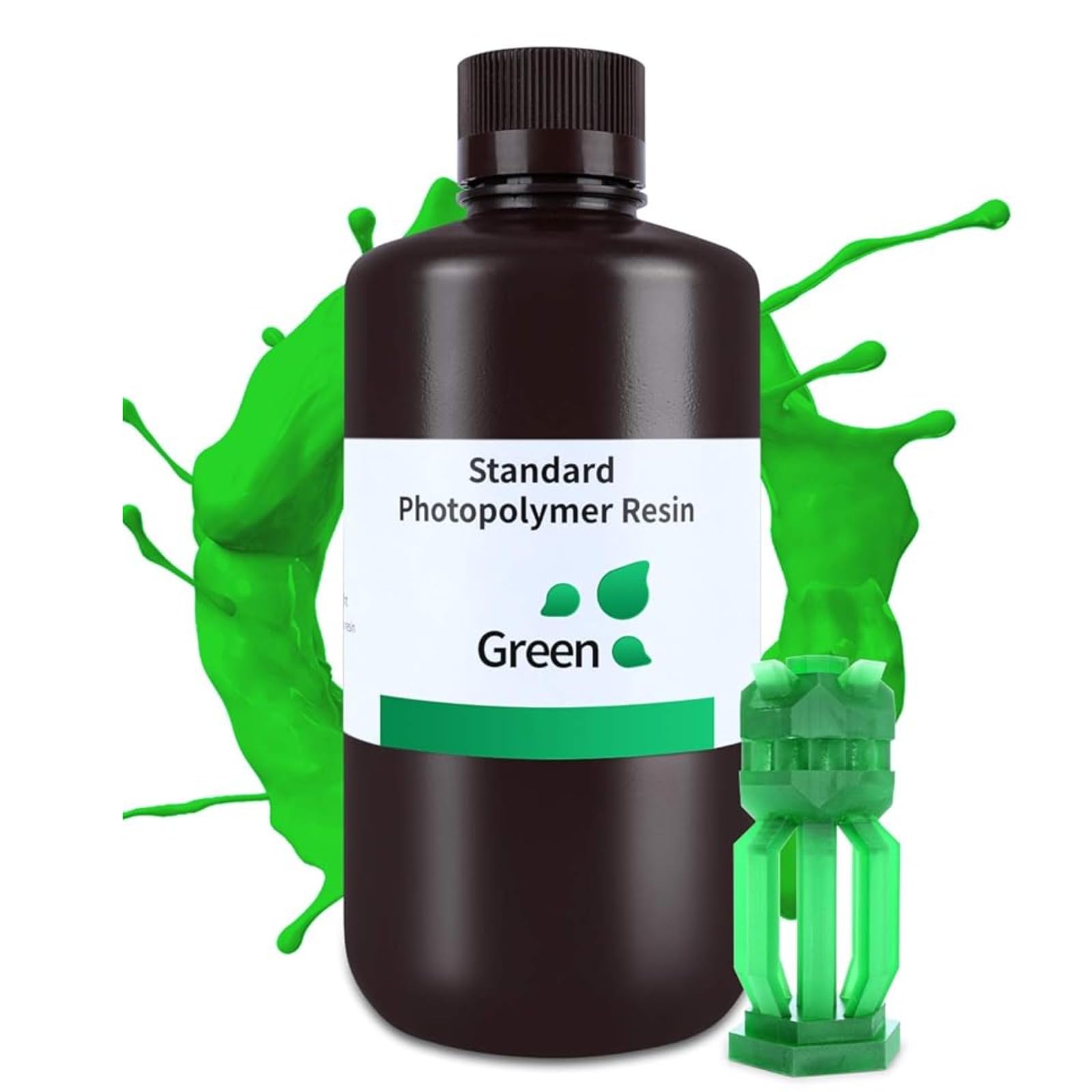 ELEGOO Standard 3D Printer Resin, Clear Green 1000g, 405nm Fast Curing Photopolymer Resin, Ideal for Beginners with Easy Molding for LCD/MSLA 3D Printing — image 1