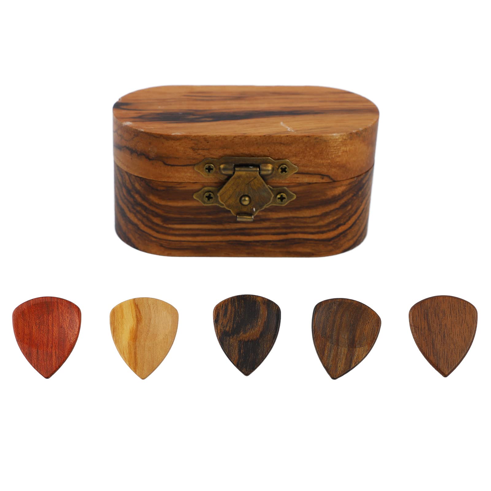 VGEBY Guitar Pick BoxWood Guitar PicksGuitar Pick Box, Wooden Lightweight Guitar Pick Storage Case Holder Plectrum Container Guitar Pick CaseMultiple, VGEBYX1B4OQUH0I