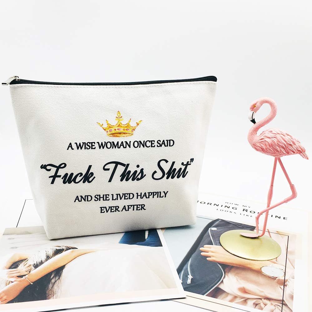 Birthday Gifts for Women Mom Best Friend Mothers Day Gifts Unique Retirement Gifts A Wise Women Once Said Makeup Bag for Coworker Friendship Her Nurse Teacher Wife Sister - Image 3