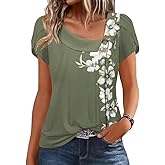 ETCYY NEW Womens Summer Tops Petal Sleeve Blouses for Women Dressy Casual Square Neck Tunic Shirts