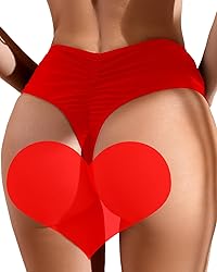 AFOLIRY Women's Sexy High Waisted Ruched Back