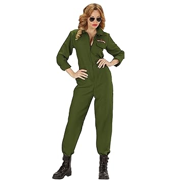 Widmann 88872 Erwachsenenkostüm Kampf Jet Pilot, Grün, M