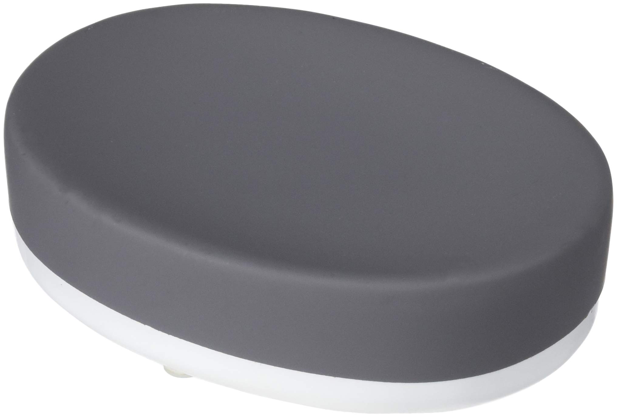 Gedy New Mizar Soap Dish, Ceramic, Grey, 9 x 12.3 x 3