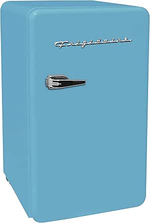 FRIGIDAIRE EFR372-BLUE 3.2 Cu Ft Blue Retro Compact Rounded Corner Premium Mini Fridge