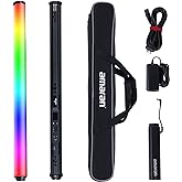 Aputure Amaran T2C 20W RGBWW LED Tube Light,APP/DMX Control,23.6inch/60cm | Stick Light,2500-7500K CCT,Rechargeable Battery,15 Lighting FX,for Video,Photo,Vlogging,YouTube,Live Streaming