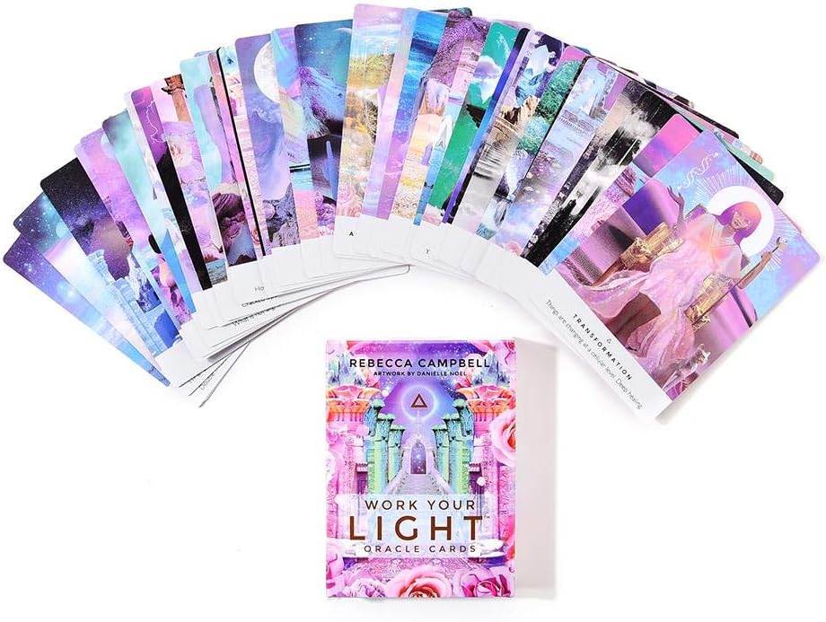 Tarot Cards Beginner Deck Vintage 44 Sheets Work Your Light Tarot Future Telling Game Board Game Card for Beginners
