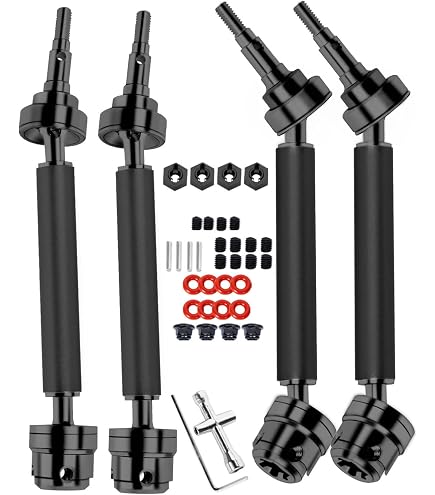 Ieron Arbre De Transmission Central En Alliage Haute Vitesse AR310878 – Compatible Arrma 1/10 Senton Granite Big Rock Vortek 3S BLX & Mega 550 – Noir