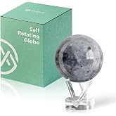 MOVA Self Rotating Globe, Moon Classic (4.5") | solar powered globe, no batteries or cords, gift for astronomy lovers, premium kinetic display, space desk decor