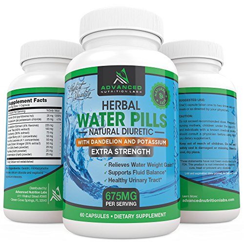 Herbal Water Relief Diuretic Pills with Dandelion and Potassium Buy