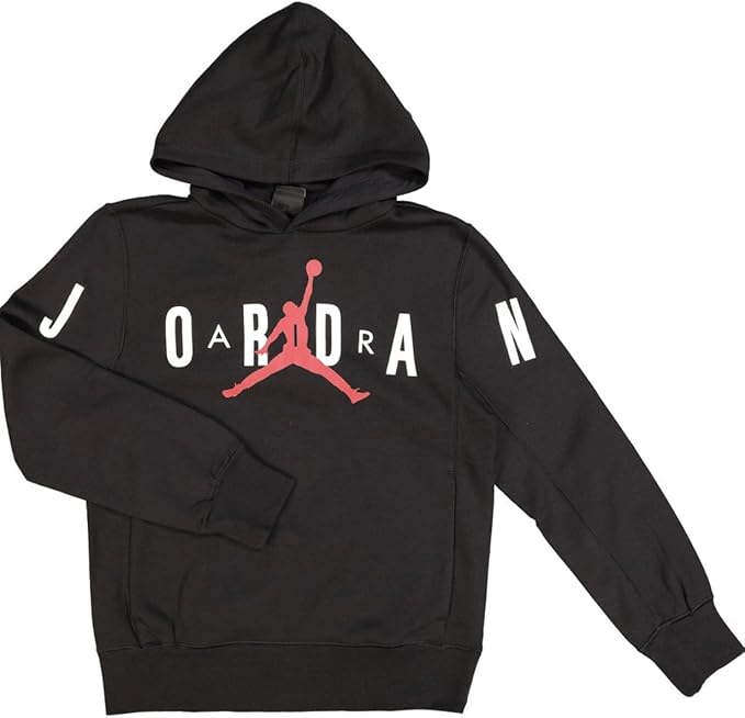 Jordan Nike AIr Graphic Sweatshirt Hoodie Unisex Boys Girls Black Red