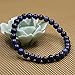 Amandastone Natural A Grade Dumortierite 6mm Round Beads Stretch Bracelet 7 Inch
