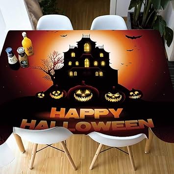 Amazon Com Halloween Rectangle Table Cloth Happy Halloween