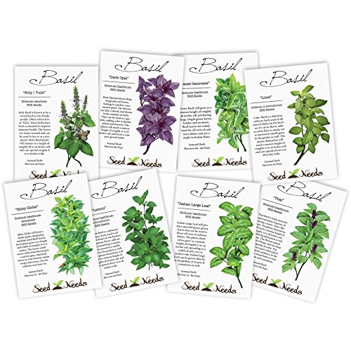 UPC 682962474411, Basil Seed Packet Assortment (8 Individual seed Packets) Non-GMO Seeds by Seed Needs