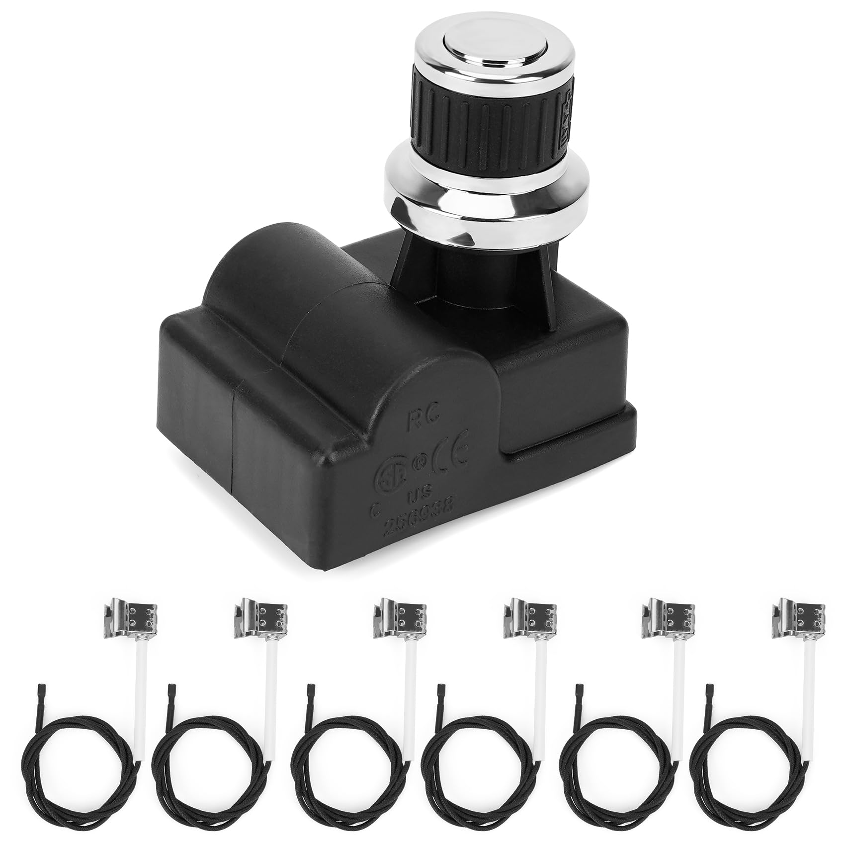 Photo 1 of Onlyfire Grill Igniter Replacement Kit for Home Depot Nexgrill 720-0882A 720-0896B 720-0896E Gas Grill Models, 6 Outlet Tact Push Button Spark Igniter with Wires