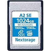 Nextorage Japan CFexpress 4.0 Type A 1024GB Memory Card VPG200 Sony Camera | Max Write Speed 1700MB/s, Max Read Speed 1900MB/s, 8K, 4K, High-speed continuous shooting, Sony alpha, Sony FX, NX-A2SE1024G