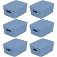 Glad Storage Baskets With Lids, Set Of 4 - Stackable Pink Plastic Organizer Bins With Handles, 4.7 Gallon For Closet & Bathroom