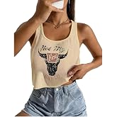 Womens Sexy Crop Tops Loose Fit Cropped Tank Tops for Teen Girls