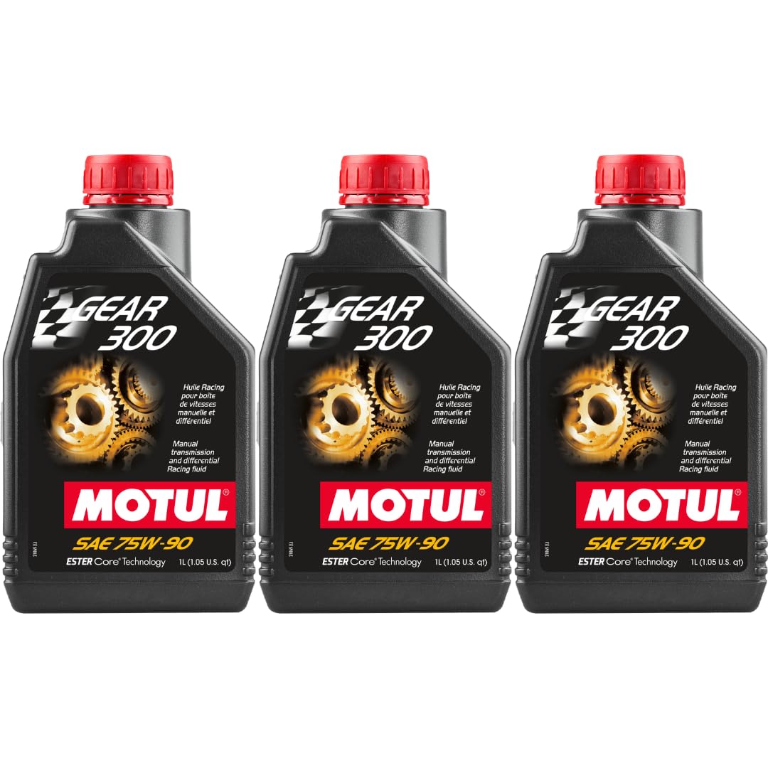 Motul Gear 300 75W90 100% Synthetic Gear Oil 3-Pack (105777) | Extreme Protection