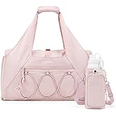 BAGSMART Gym Bag for Women, Lightweight Duffel with Shoe Compartment, Tote Bag with Wet Pocket for Yoga Travel, Pink