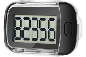 3D Pedometer for Walking, Simple Step Counter with Large Digital Display, Step Tracker with Removable Clip Lanyard, Accuratel
