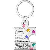 DRMNPKT Team Thank You Appreciation Gifts for Coworkers Boss Employees Staff Colleagues, Best Boss Ever Gift for Boss's Day We Wouldn't Be the Team We Are Without You Puzzle Piece Metal Keychains