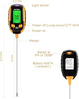 BlumWay 5-in-1 Soil Tester pH Moisture Light Temperature Greenhouse Kit view 7