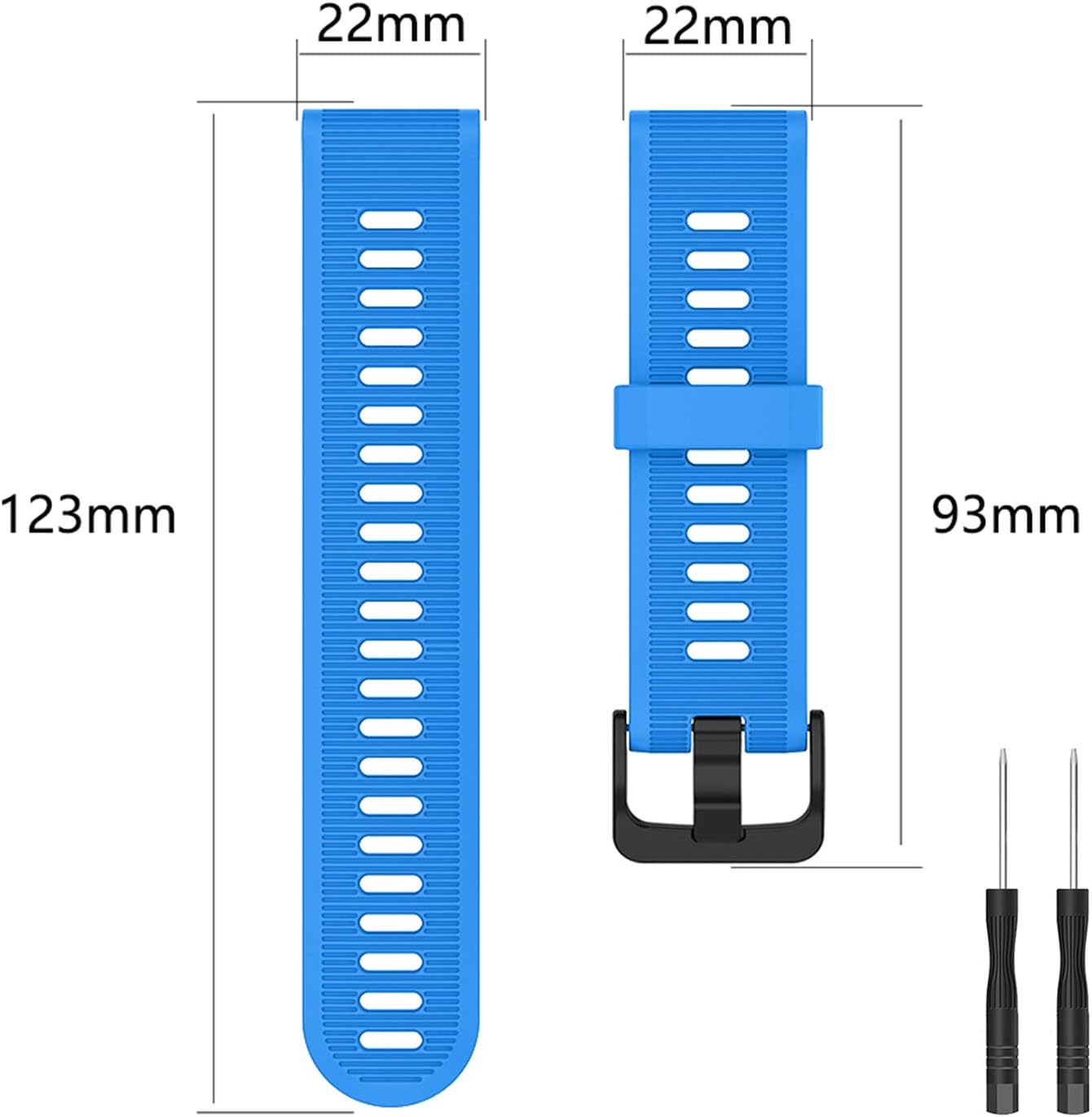 ISABAKE Strap for Forerunner 945/935, 22mm Silicone Watch Band for Forerunner 955/965, Garmin Fenix 6/5, Quatix 5 - Image 5