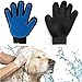 TAFCI Pet Grooming Glove - Efficient Pet Hair Remover Glove - Gentle De-shedding Brush Glove - Massage Mitt with Enhanced Five Finger Design - Perfect for Dogs & Cats with Long & Short Fur by 1 Pack）