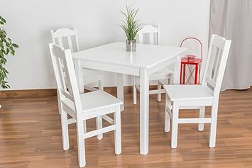 Abmessung 80 X 80 Cm Tisch Kiefer Massiv Vollholz Weiss Lackiert Junco 233c Eckig Sidra Hospital