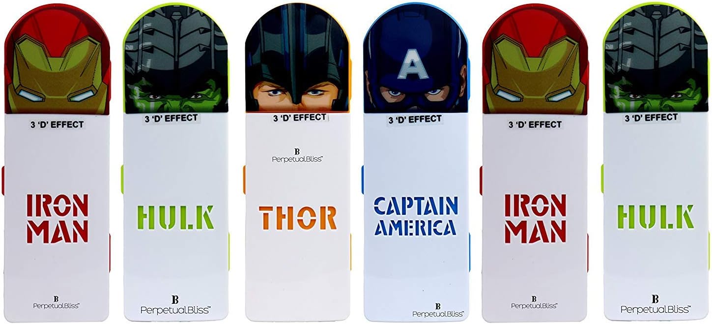 Perpetual Bliss Super Hero Theme Pencil Box with Stationary Kit|Return Gifts for Kids Birthday Party (Pack of 6)