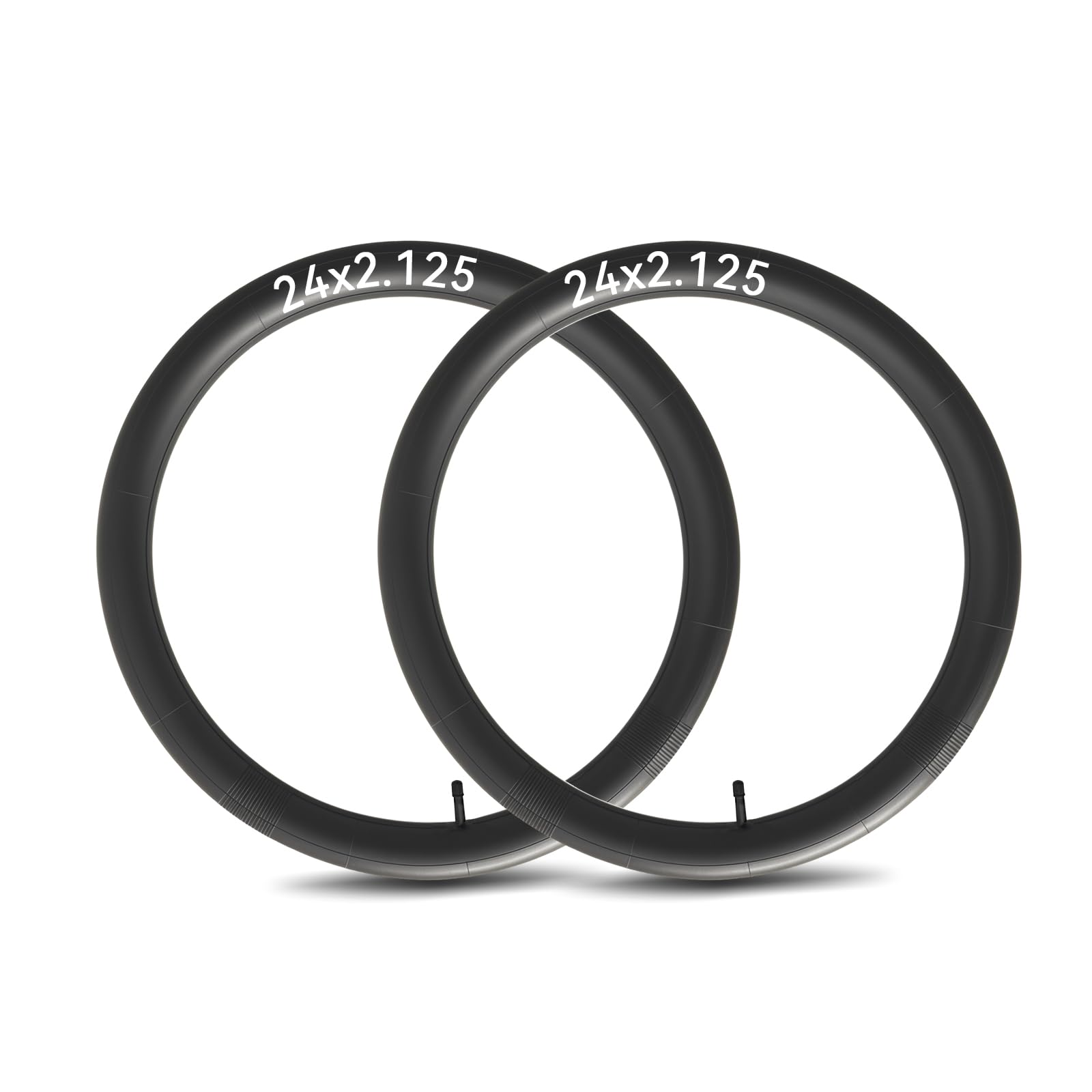 Photo 1 of 2-PCS 24x2.125 Bike Tube 24 x 2.125 Bicycle Tube with Schrader Valve for 24x2.125 24x2.20 24x2.25 24x2.30 24x2.35 24x2.40 24 Inch