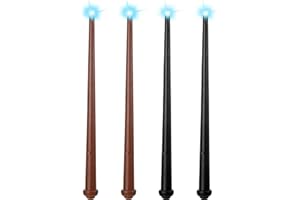 Sumind 4 Pieces Light up Wand Fairy Princess Magic Wands with Sound, Illuminating Witch Wizard Wand, Costume Accessory for Christmas Birthday Party Gift Favors