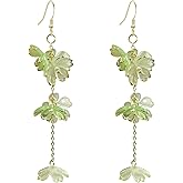 Just Follow Super Fairy Flower Tassel Earrings for Women Spring Summer Floral Pearl Dangle Drop Earrings Wedding Party Jewelry