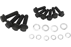 INFINAUTO Manual Transmission Bell Housing Bolt Kit, for Chevrolet Camaro 1967-1981 4L60e Black, 1 Set