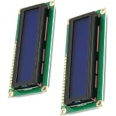 Hailege 2pcs HD44780 1602 LCD Display Module DC 5V 16x2 Character LCM LCD Display Screen Blue Blacklight