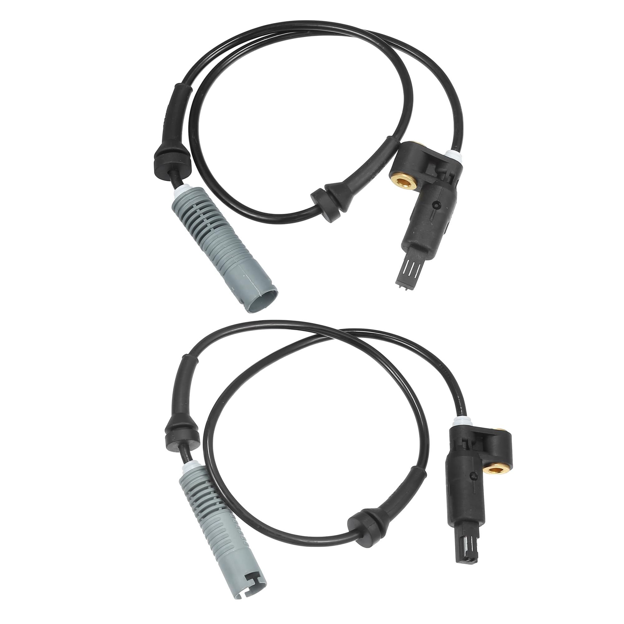 Photo 1 of Motoforti Front Left Right ABS Sensor Wheel Speed Sensor, for BMW 318i 1992-1998, Plastic, No.34521163027/34521163188/34521165519, Black, 2pcs