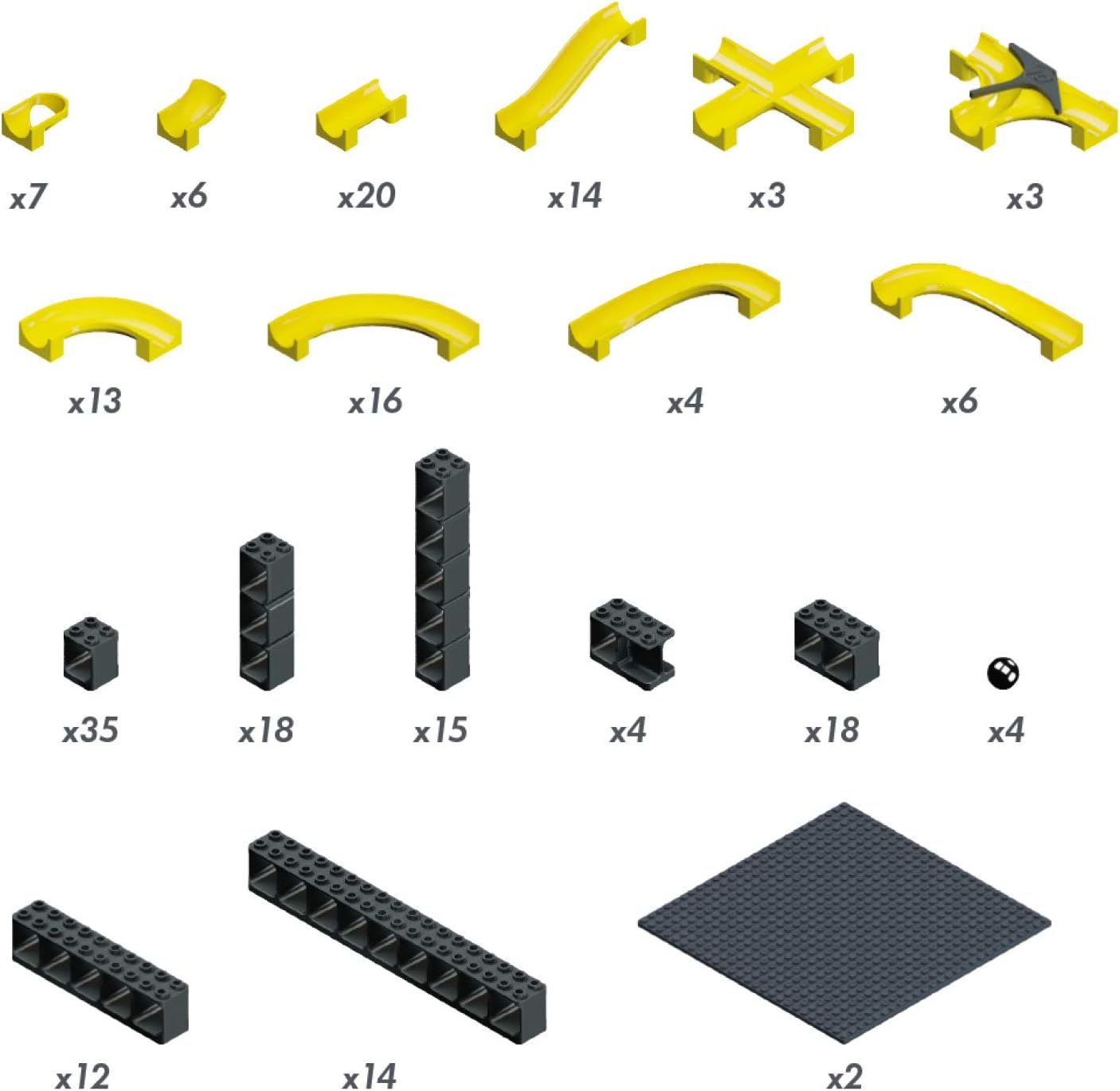 Hubelino Pi 440280 Marble Run Starter Set, Compatible with popular bulding block system - Image 5