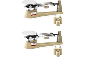 QWORK Triple Beam Mechanical Balance, 2 Pack 2610g/0.1g Lab Analytical Weight Set, Triple Beam Scale with Zero Adjustment Knob, No Need Battery