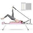 SogesPower 79" Pilates Reformer Machine for Home Gym Workout, Foldable Pilates Equipment with High Strength Alloy Springs for Beginners, Up to 400lbs